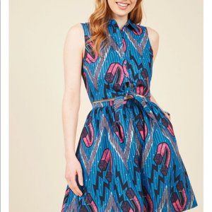 Modcloth Where My Picnic People? Magnet Dress L